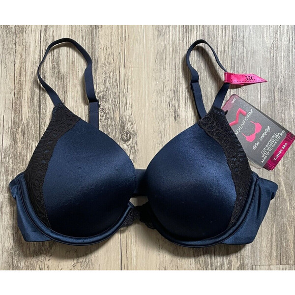 Maidenform 09428 Love the Lift Natural Boost Push Up Bra Padded 32C Navy NWT - Picture 1 of 4